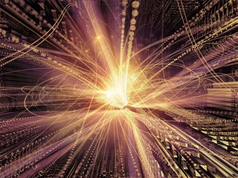Processing Wave Particle Stock Illustration