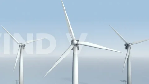 Processing the wind energy to create clean ecological source of renewable power Stock Footage 203916762