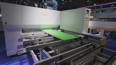The processing of the workpiece cnc machine, working process woodworking machine Stock Footage 111328853