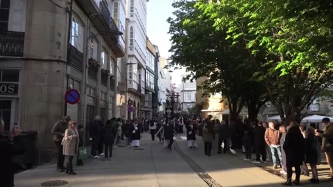 Procession of the Christ of the Navigators in Ferrol, Ferrol, ES - 16 Apr 2025 Stock Footage 306796764