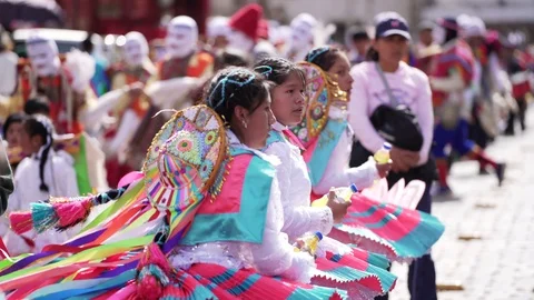 Procession in Cusco, Peru Stock Footage 89417481