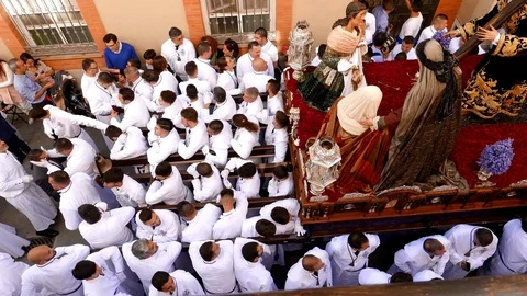 Procession of Holy Week Stock Footage 106734753