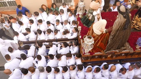 Procession of Holy Week Stock Footage 106735225