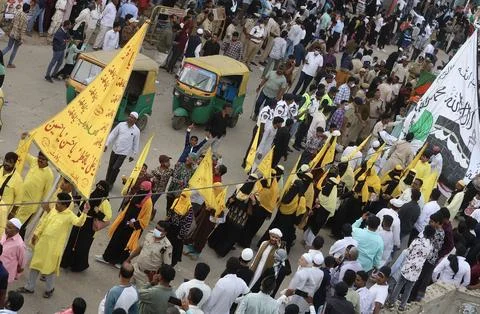Procession marks Mawlid, Prophet Muhammad's birth anniversary in Bangalore, Indi Stock Photos