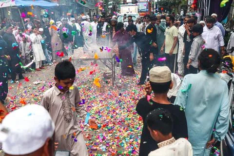 Procession marks Mawlid, Prophet Muhammad's birth anniversary in Mumbai, India - Stock Photos