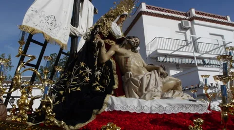 Procession of Our Lady of Mercy Stock Footage 58800020