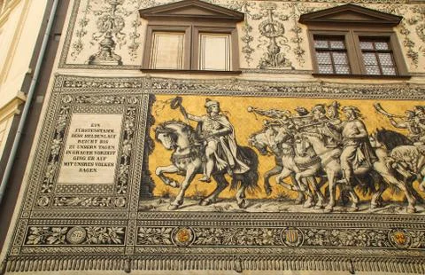 Procession of Princes, Dresden Stock Photos