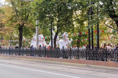 The procession of the show group. Stock Photos