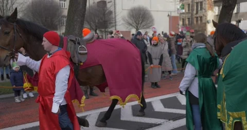The Procession of the Three Kings is a Catholic holiday Stock Footage 229469465