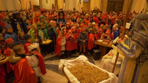 The Procession of the Three Kings is a Catholic holiday Video stock 229472649