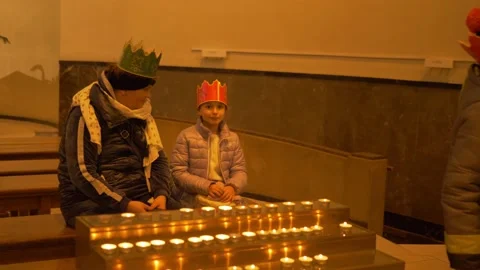 The Procession of the Three Kings is a Catholic holiday Stock Footage 229473080