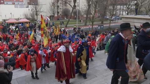 The Procession of the Three Kings is a Catholic holiday Stock-Footage 229545116