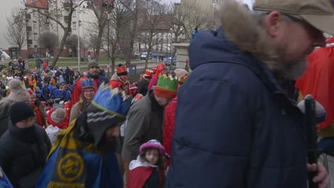 The Procession of the Three Kings is a Catholic holiday Stock Footage 229545778