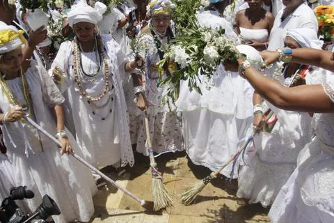 Procession of the wash of bonfim Stock Photos