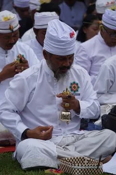 The procession of the Wedar Hayuning Penataran Stock Photos