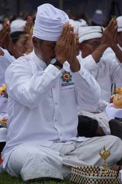 The procession of the Wedar Hayuning Penataran Stock Photos