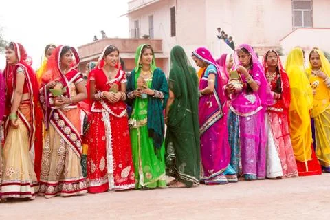 Procession of women Stock Photos