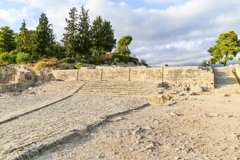  Processional walkway in Phaistos Part of the processional walkway and sta... Stock Photos