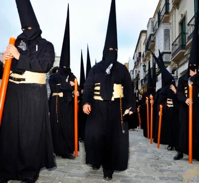 Processions of Nazarenos Stock Photos