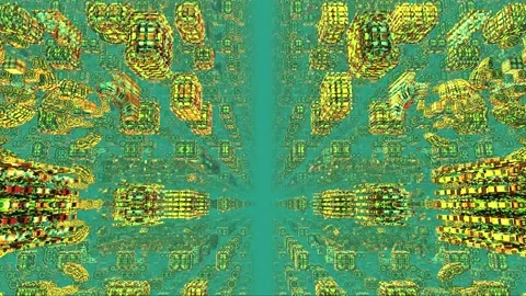 Processor 05 - Fractal Landscapes high quality loop Stock Footage 338247084