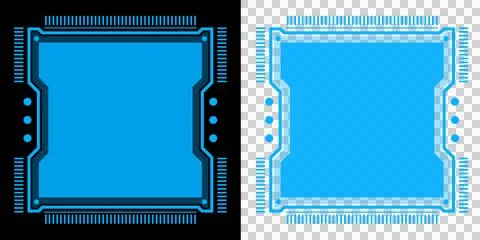 Processor Advanced Computer Chip with Futuristic Electronic Circuitry and High P イラスト素材
