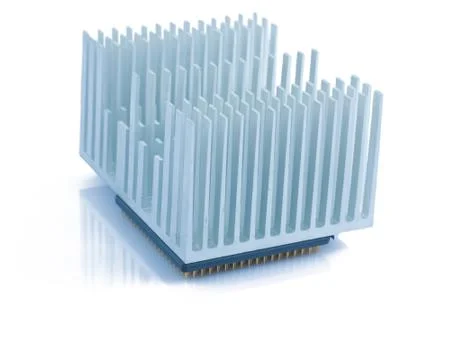 Processor and aluminium cooling system Stock Photos