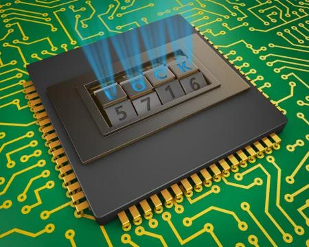 Processor and combination lock Illustration
