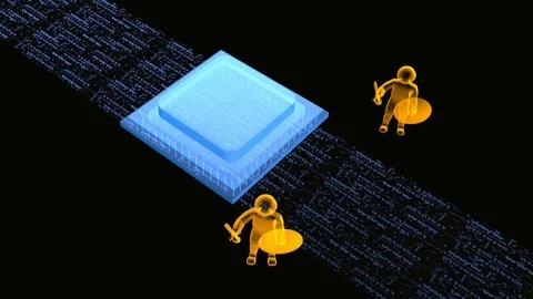 Processor and data Stock Footage 105259735