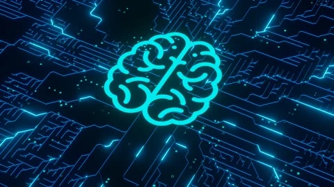 Processor based on artificial intelligence. CPU with AI. Stock Footage 221945107