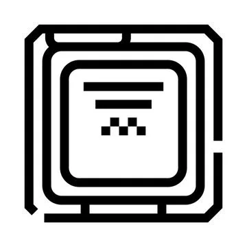 Processor central processing unit icon concept Stock Illustration