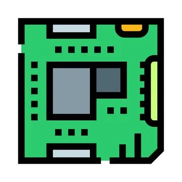 Processor chip connecting modern digital engineering technology Stockillustratie