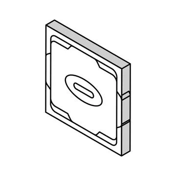 Processor chip gaming pc isometric icon vector illustration 스톡 일러스트