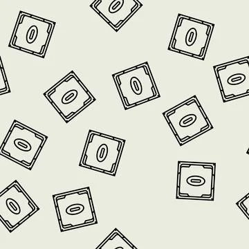 Processor chip gaming pc line seamless pattern イラスト素材