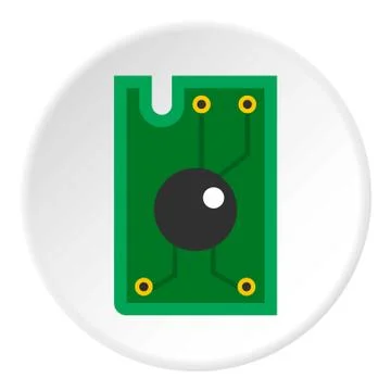 Processor chip icon circle イラスト素材