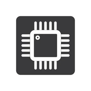 Processor chip icon 스톡 일러스트