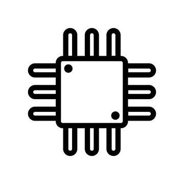 Processor chip icon Stock Illustration
