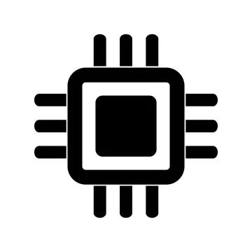 Processor chip icon Illustrazione stock