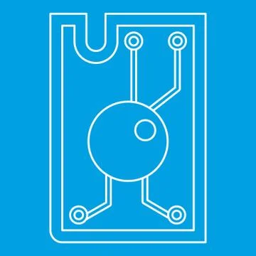 Processor chip icon outline 스톡 일러스트