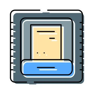 Processor chip icon representing microchip and semiconductor technology Illustrazione stock