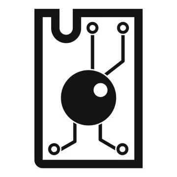 Processor chip icon simple Illustrazione stock