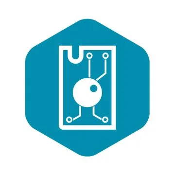Processor chip icon simple Illustrazione stock