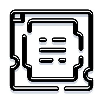 Processor chip icon symbolizing computer technology and innovation Stock Illustration