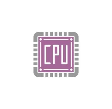 Processor chip related icon on background for graphic and web design. Creative Stock Illustration