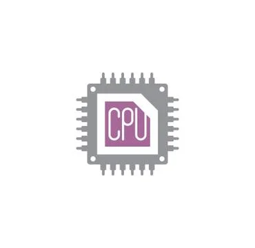 Processor chip related icon on background for graphic and web design. Creative Stock Illustration