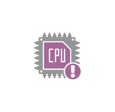 Processor chip related icon on background for graphic and web design. Creative Stock Illustration