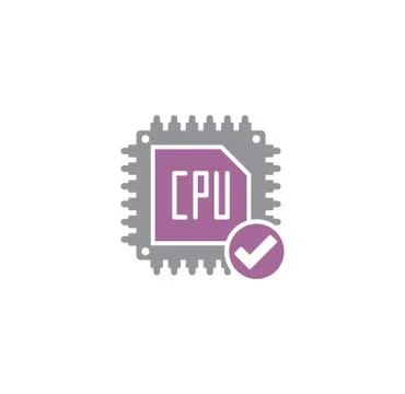 Processor chip related icon on background for graphic and web design. Creative Stock Illustration