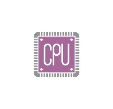 Processor chip related icon on background for graphic and web design. Creative Stock Illustration