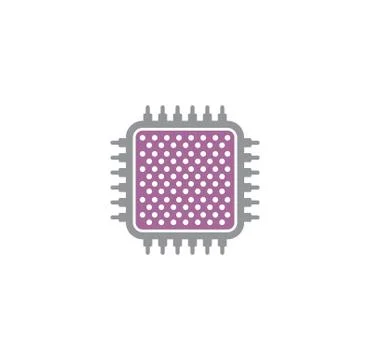 Processor chip related icon on background for graphic and web design. Creative Stockillustratie
