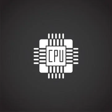 Processor chip related icon on background for graphic and web design. Creative Stock Illustration