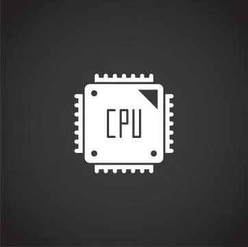 Processor chip related icon on background for graphic and web design. Creative Stock Illustration